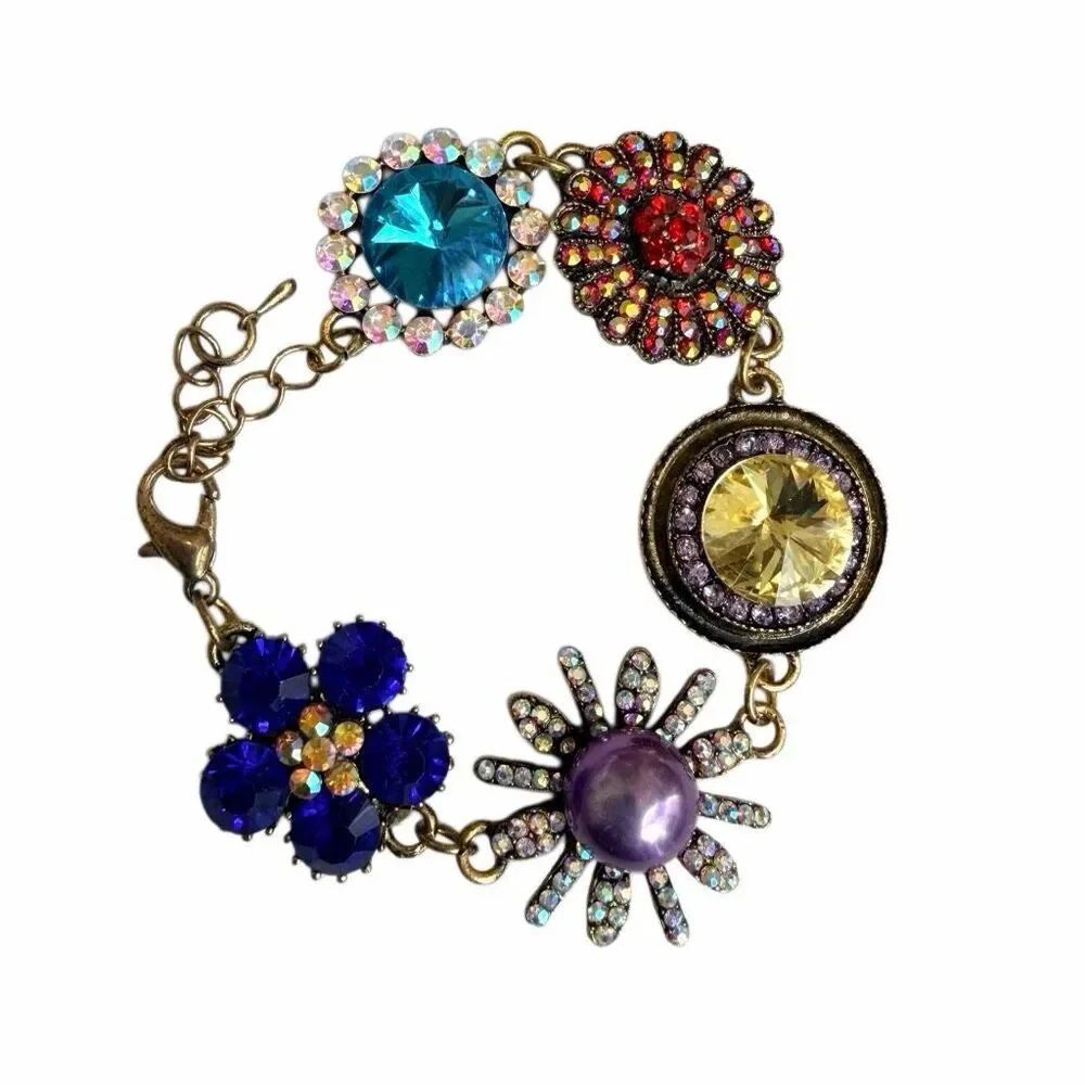 Statement Rhinestone Link Bracelet